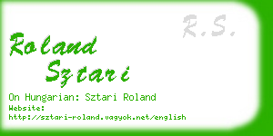 roland sztari business card